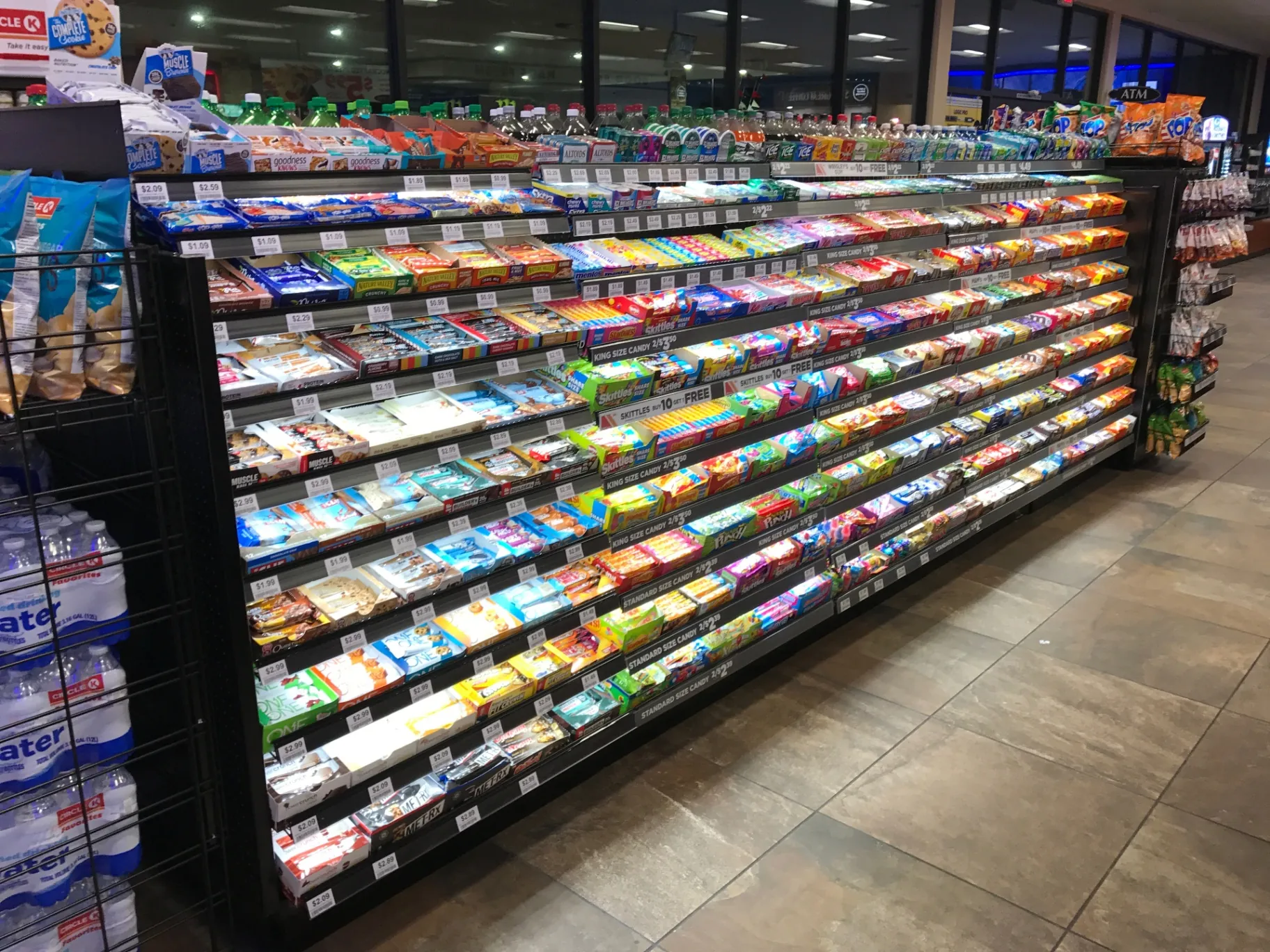 LED candy display in Circle K store